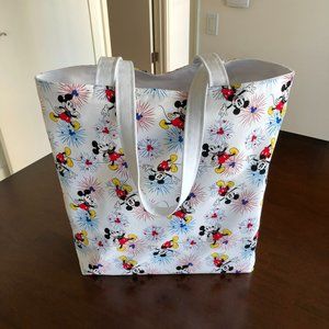 Mickey Mouse Fireworks Reversible Hand Crafted Reusable Tote Bag / Purse